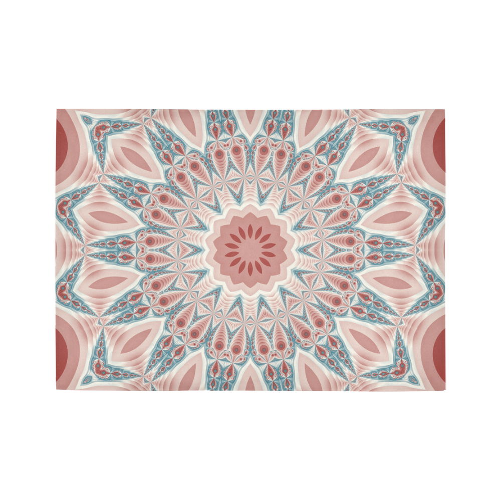 Modern Kaleidoscope Mandala Fractal Art Graphic Area Rug7'x5'