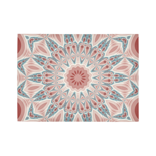 Modern Kaleidoscope Mandala Fractal Art Graphic Area Rug7'x5'