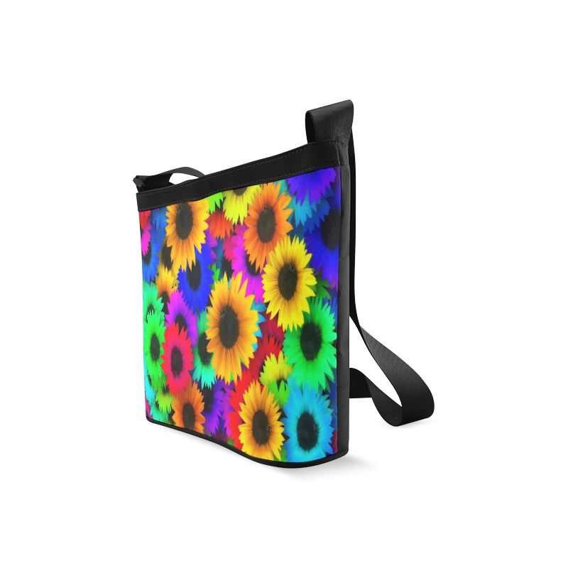 Neon Rainbow Pop Sunflowers Crossbody Bags (Model 1613)