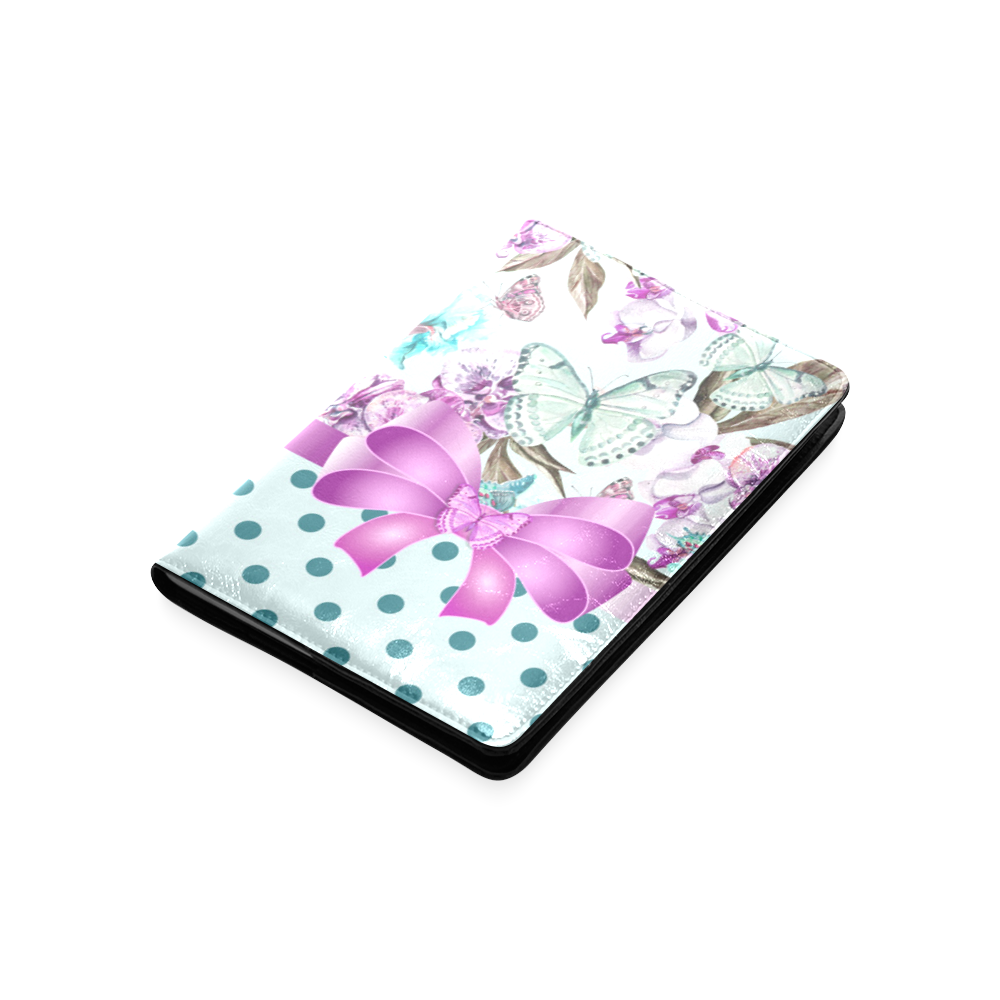 Watercolor Flowers Butterflies Polka Dots Ribbon T Custom NoteBook A5