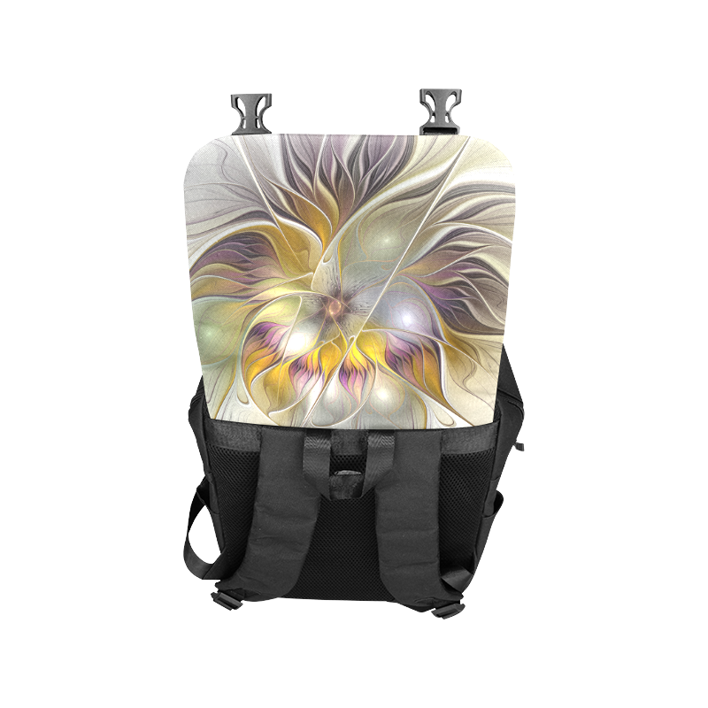 Abstract Colorful Fantasy Flower Modern Fractal Casual Shoulders Backpack (Model 1623)