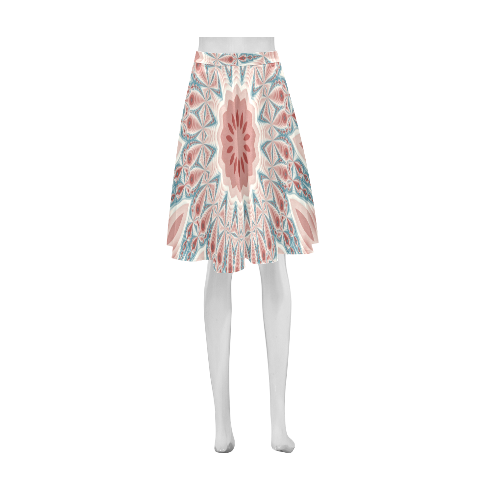 Modern Kaleidoscope Mandala Fractal Art Graphic Athena Women's Short Skirt (Model D15)
