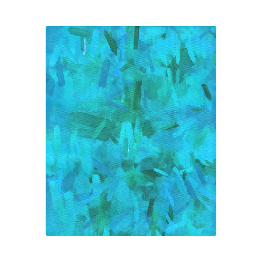 splash painting abstract texture in blue and green Duvet Cover 86"x70" ( All-over-print)