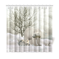 Awesome polar bear Shower Curtain 72"x72"