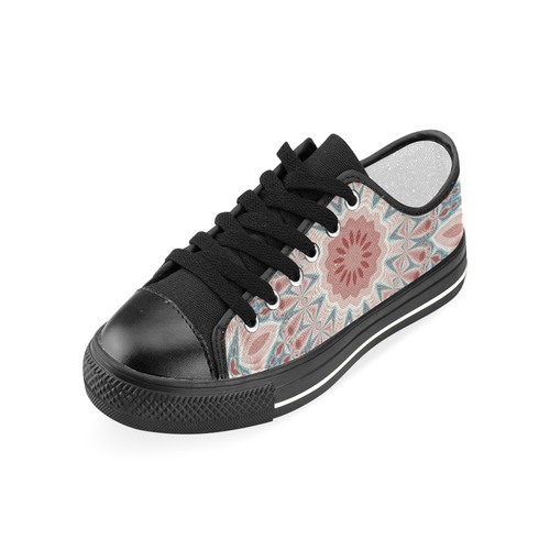 Modern Kaleidoscope Mandala Fractal Art Graphic Women's Classic Canvas Shoes (Model 018)