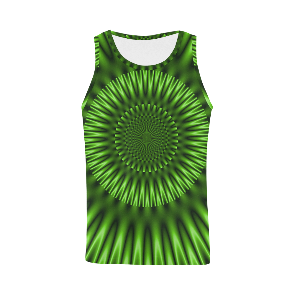 Green Lagoon All Over Print Tank Top for Men (Model T43)