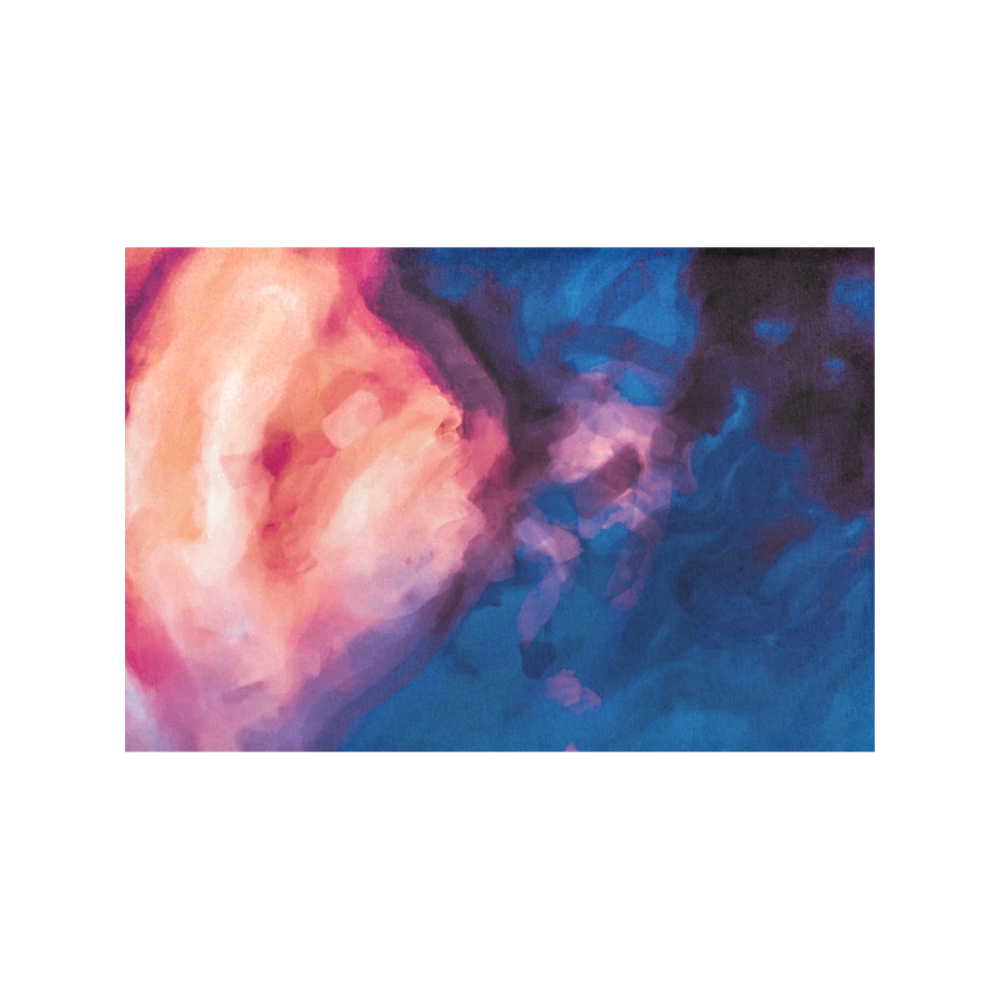 psychedelic milky way splash painting texture abstract background in red purple blue Placemat 12’’ x 18’’ (Set of 6)