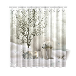 Awesome polar bear Shower Curtain 69"x72"