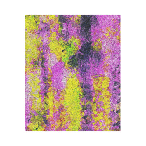 vintage psychedelic painting texture abstract in pink and yellow with noise and grain Duvet Cover 86"x70" ( All-over-print)