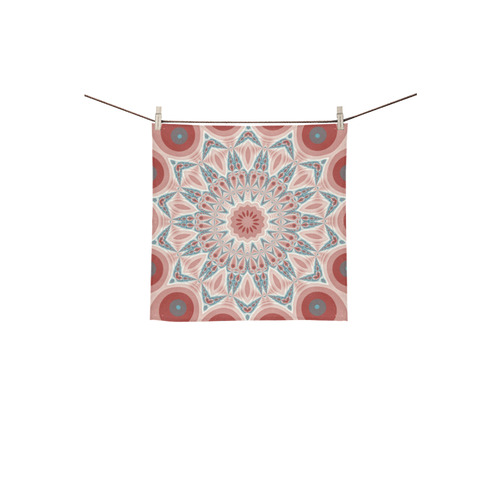Modern Kaleidoscope Mandala Fractal Art Graphic Square Towel 13“x13”