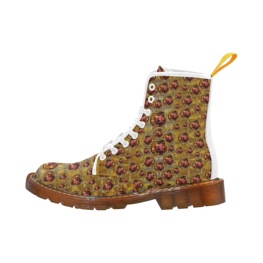 Angels in gold and flowers of paradise rocks Martin Boots For Women Model 1203H