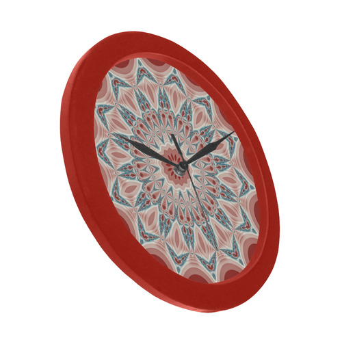 Modern Kaleidoscope Mandala Fractal Art Graphic Circular Plastic Wall clock