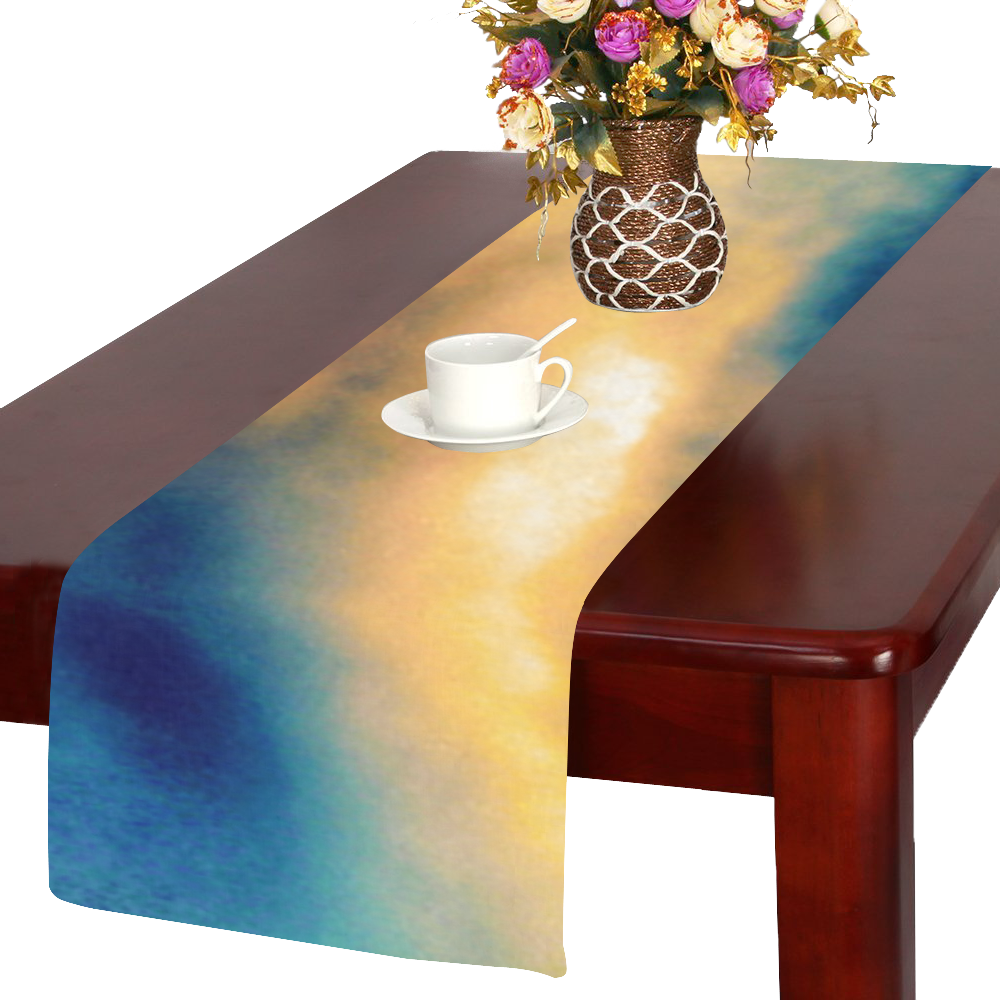 beautiful cloudy sunset sky in summer Table Runner 14x72 inch