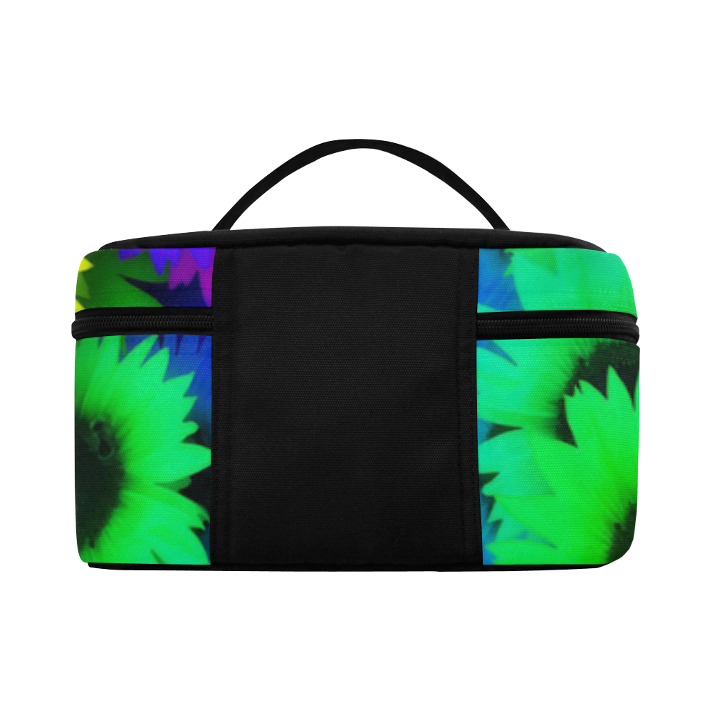 Neon Rainbow Pop Sunflowers Cosmetic Bag/Large (Model 1658)