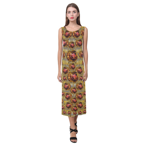 Writing on Stone Wheel Phaedra Sleeveless Open Fork Long Dress