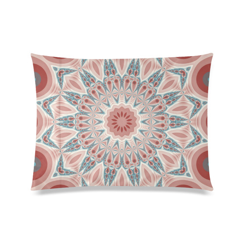 Modern Kaleidoscope Mandala Fractal Art Graphic Custom Zippered Pillow Case 20"x26"(Twin Sides)