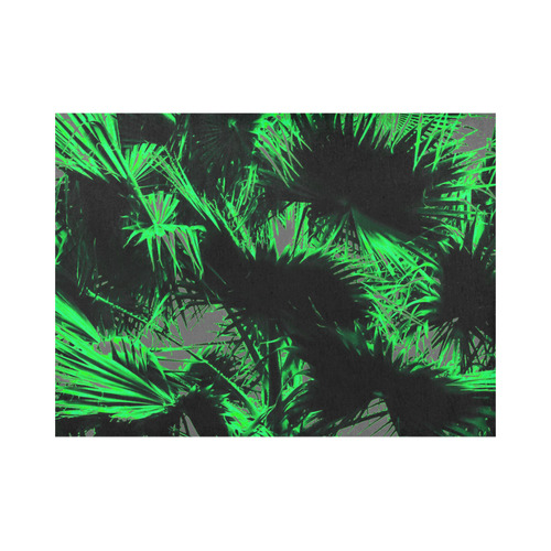 green palm leaves texture abstract background Placemat 14’’ x 19’’