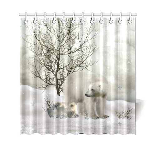 Awesome polar bear Shower Curtain 69"x70"
