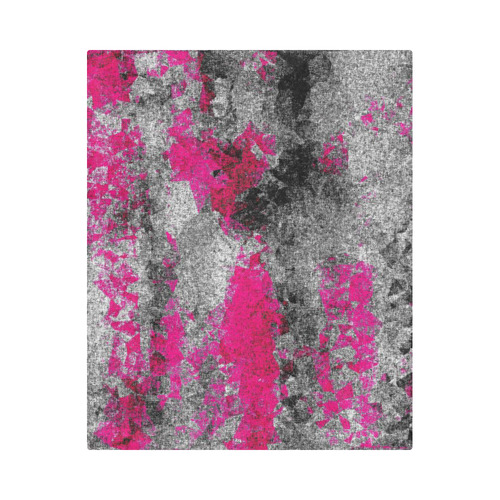 vintage psychedelic painting texture abstract in pink and black with noise and grain Duvet Cover 86"x70" ( All-over-print)