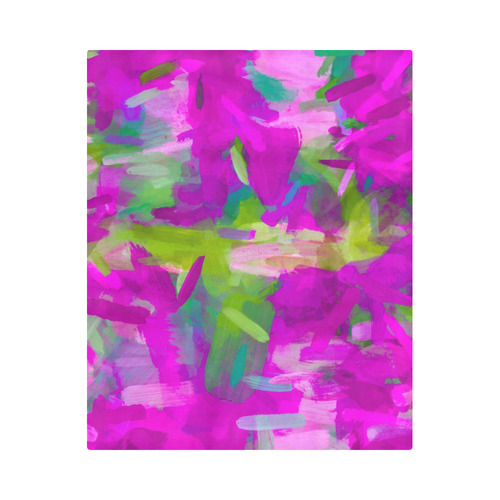 splash painting abstract texture in purple pink green Duvet Cover 86"x70" ( All-over-print)