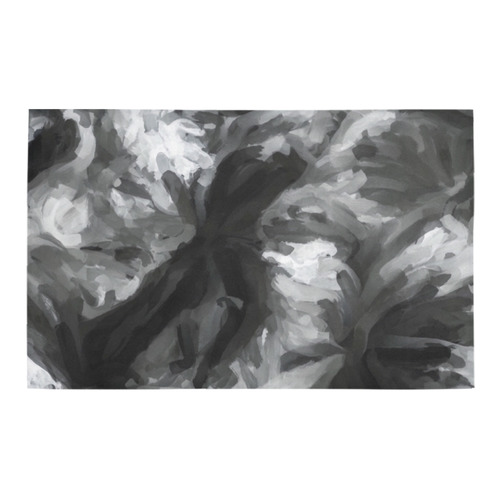 camouflage abstract painting texture background in black and white Bath Rug 20''x 32''