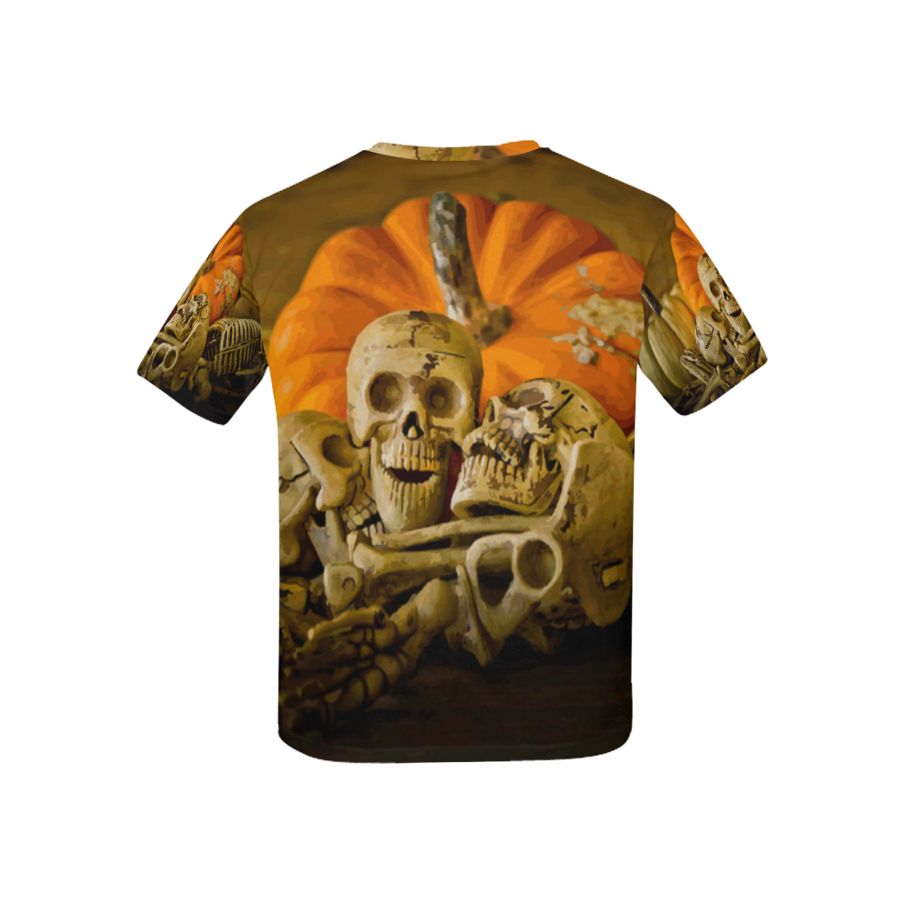 Happy Halloween Skeletons With Pumpkin Kids' All Over Print T-shirt (USA Size) (Model T40)