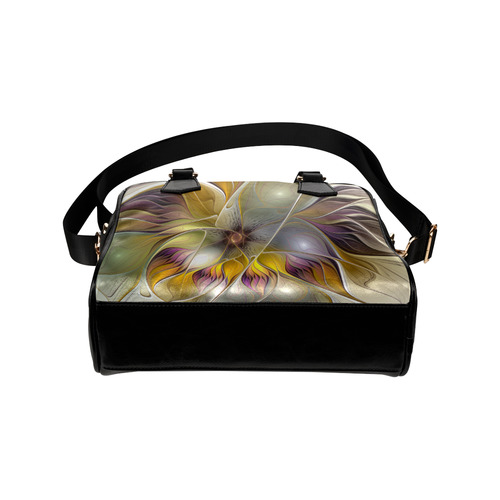 Abstract Colorful Fantasy Flower Modern Fractal Shoulder Handbag (Model 1634)