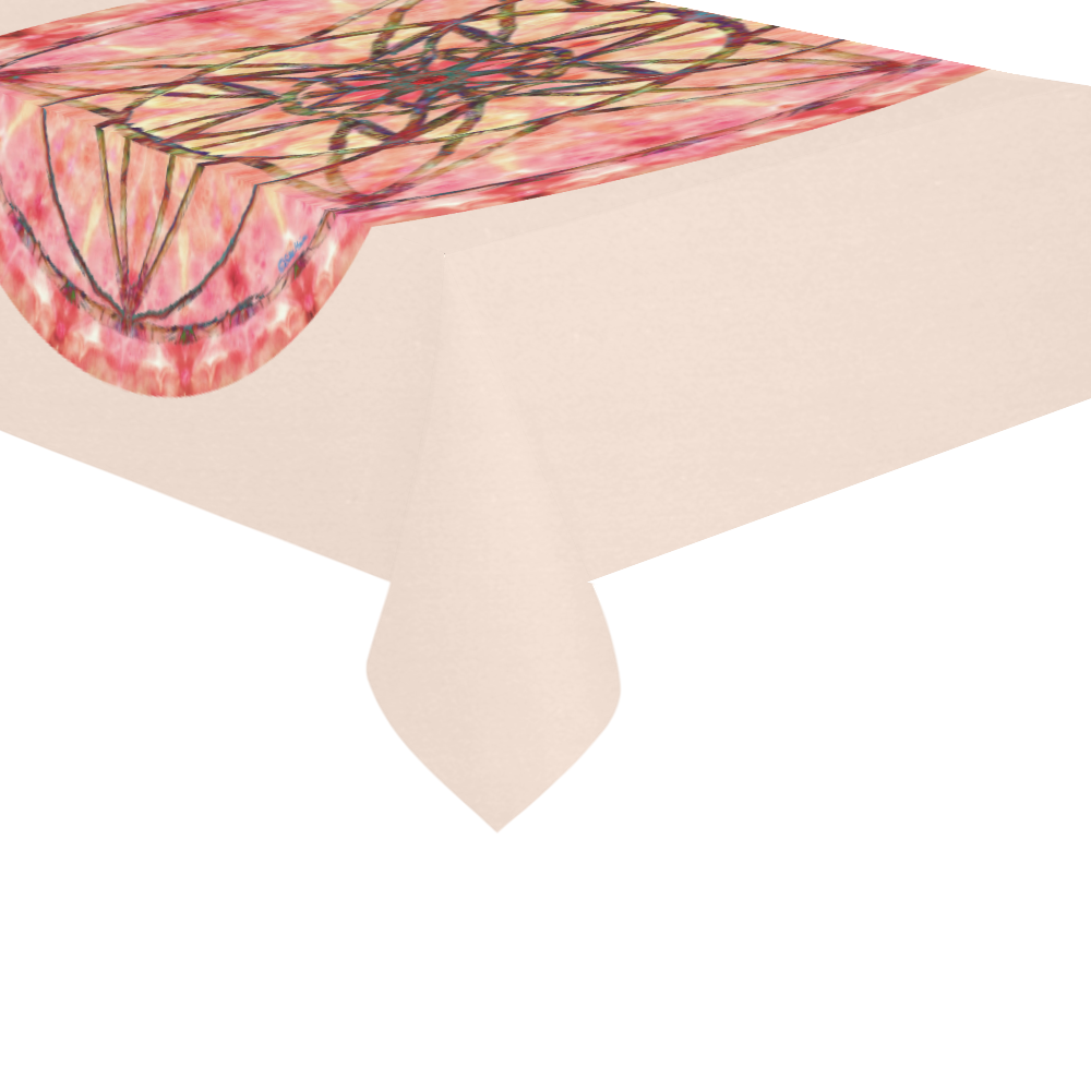 protection- vitality and awakening by Sitre haim Cotton Linen Tablecloth 60"x 104"