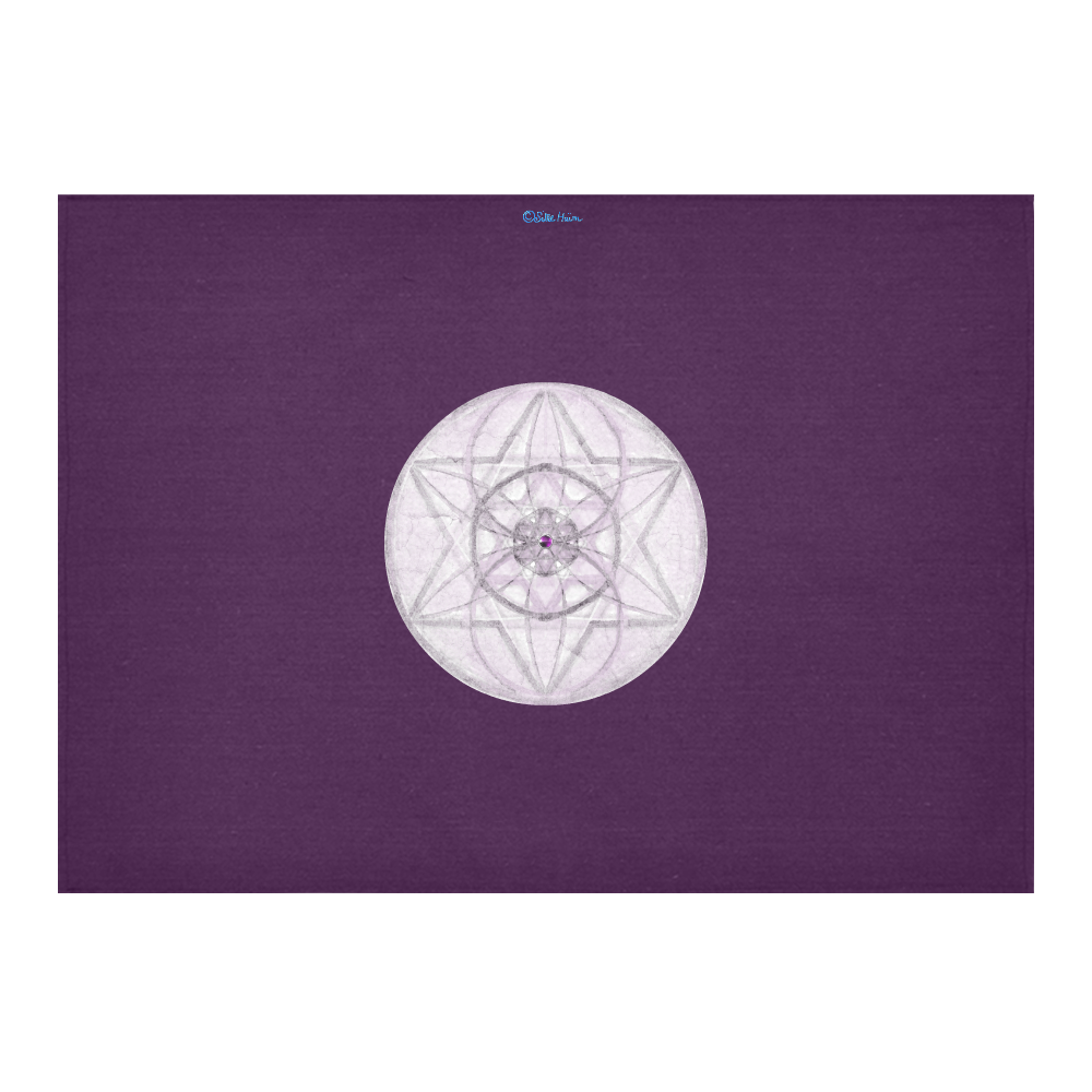 Protection- transcendental love by Sitre haim Cotton Linen Tablecloth 60"x 84"