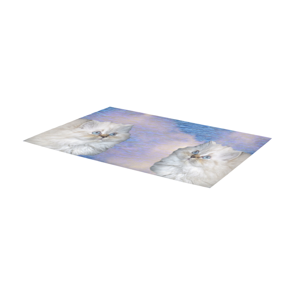 Cat and Water Area Rug 7'x3'3''