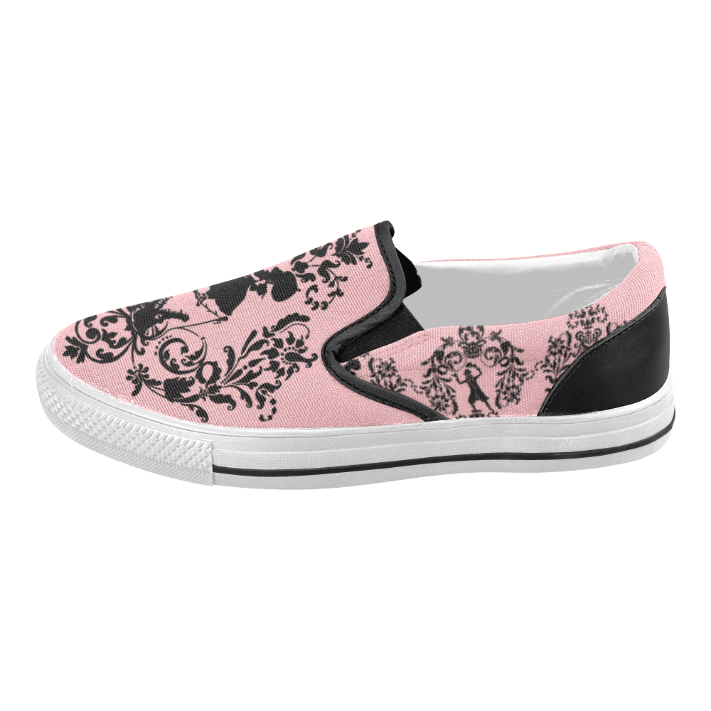 Umbrella Girl Women's Slip-on Canvas Shoes (Model 019)