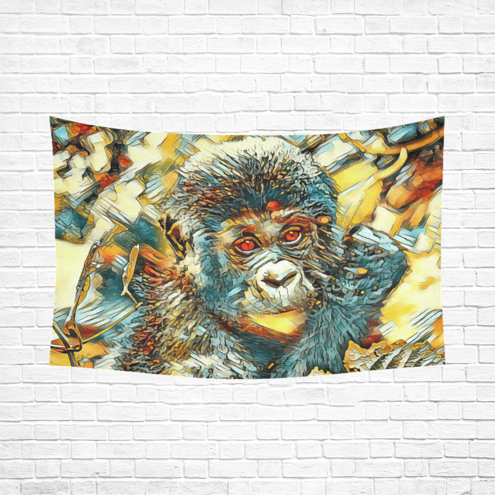 Animal_Art_Gorilla20161201_by_JAMColors Cotton Linen Wall Tapestry 90"x 60"