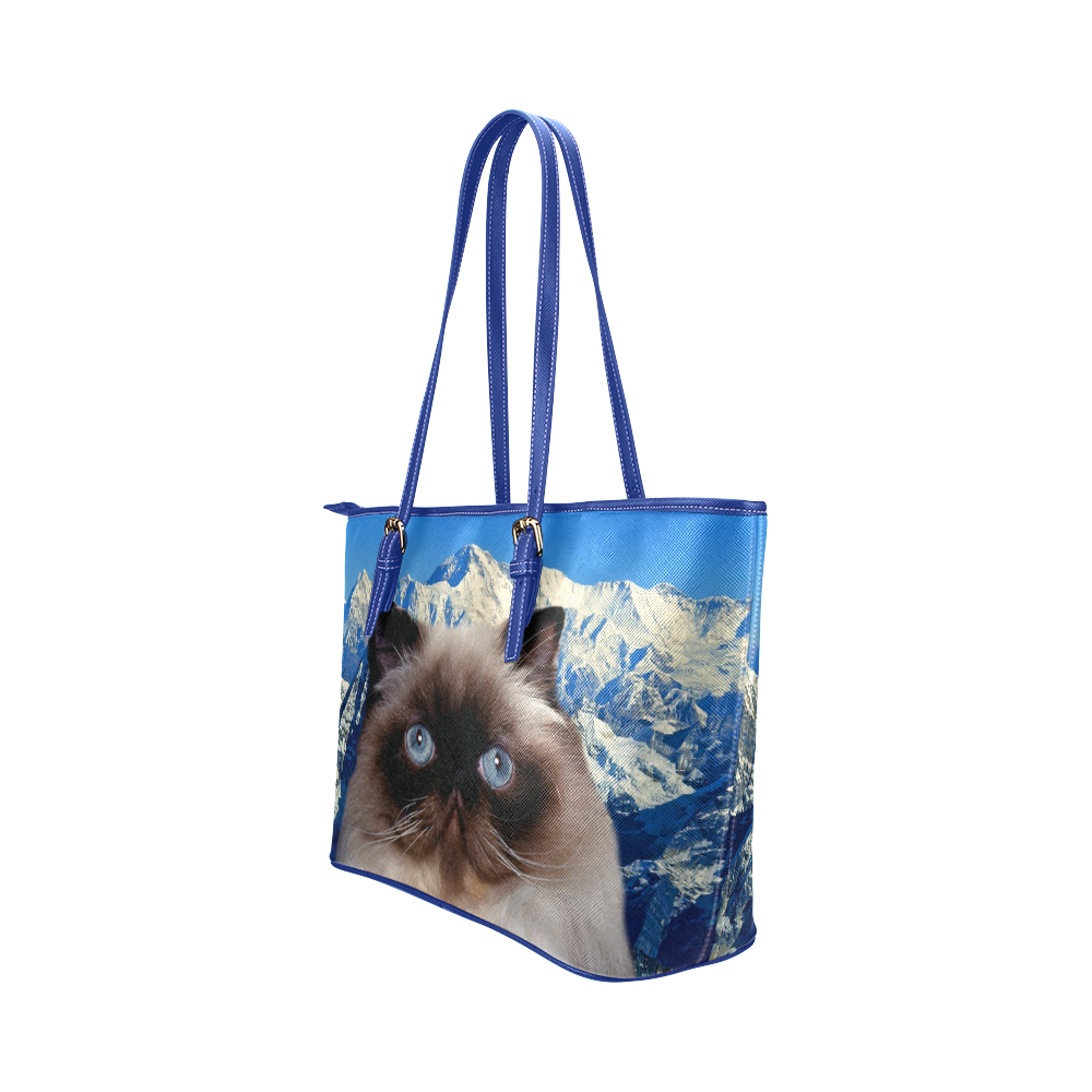 Himalayan Cat Leather Tote Bag/Large (Model 1651)