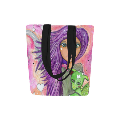 Destiny and her Dragon Canvas Tote Bag (Model 1657)