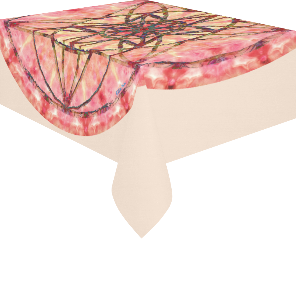 protection- vitality and awakening by Sitre haim Cotton Linen Tablecloth 52"x 70"