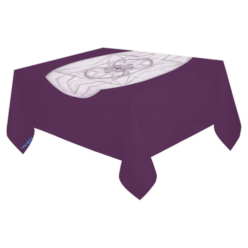 Protection- transcendental love by Sitre haim Cotton Linen Tablecloth 52"x 70"