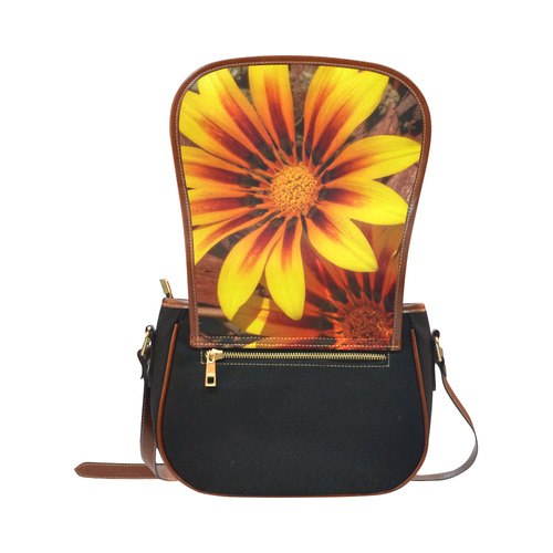 sunflower Saddle Bag/Small (Model 1649)(Flap Customization)