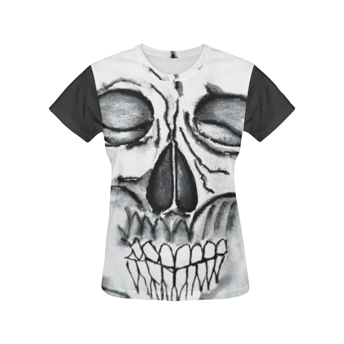 Skull All Over Print T-Shirt for Women (USA Size) (Model T40)