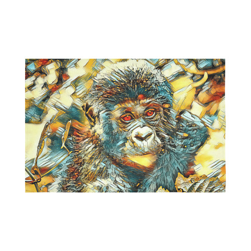 Animal_Art_Gorilla20161201_by_JAMColors Cotton Linen Wall Tapestry 90"x 60"