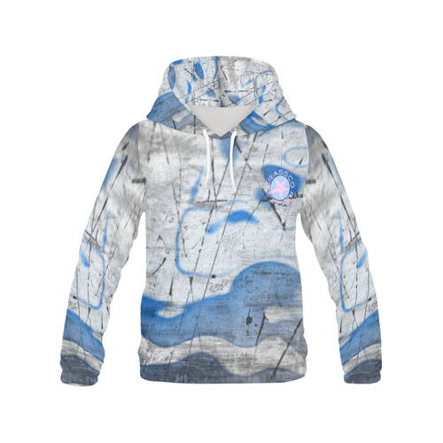 BLUE ART ON HOODIE All Over Print Hoodie for Men (USA Size) (Model H13)