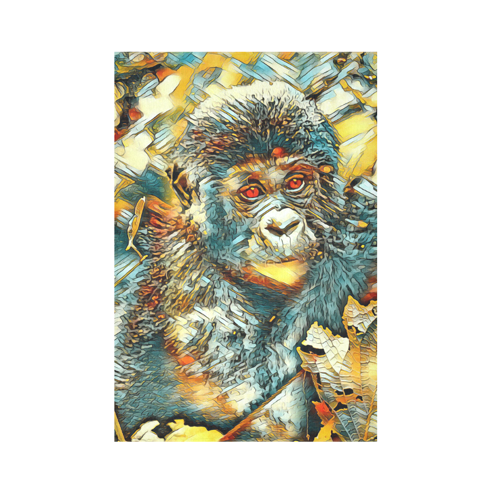 Animal_Art_Gorilla20161201_by_JAMColors Cotton Linen Wall Tapestry 60"x 90"