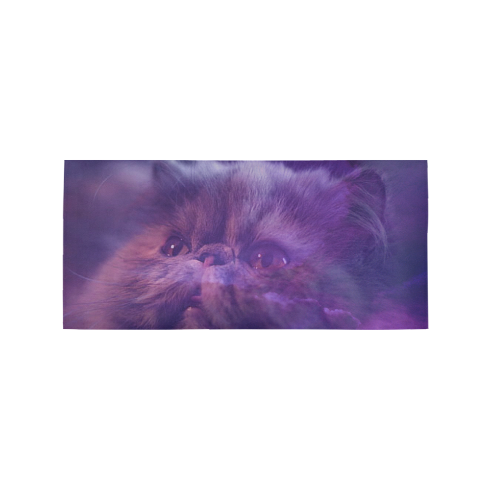 Purple Cat Area Rug 7'x3'3''