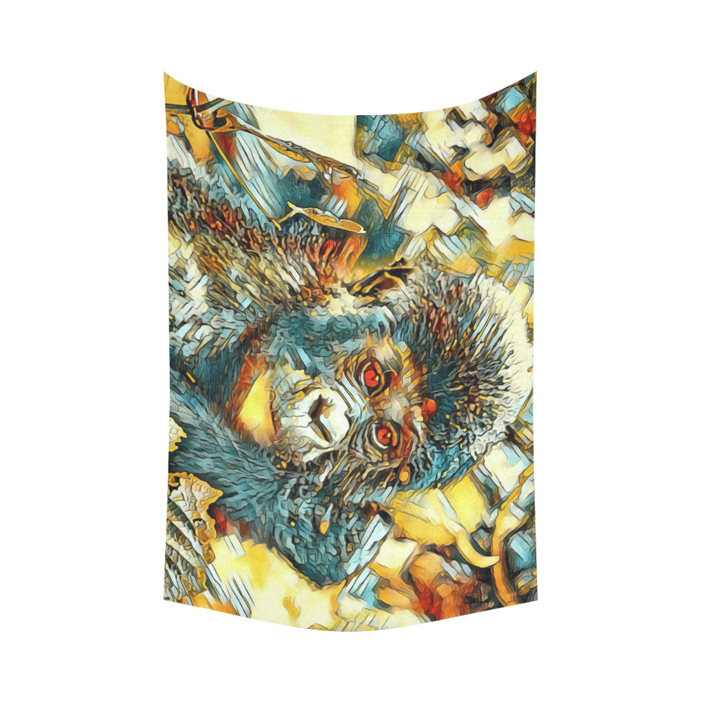 Animal_Art_Gorilla20161201_by_JAMColors Cotton Linen Wall Tapestry 90"x 60"