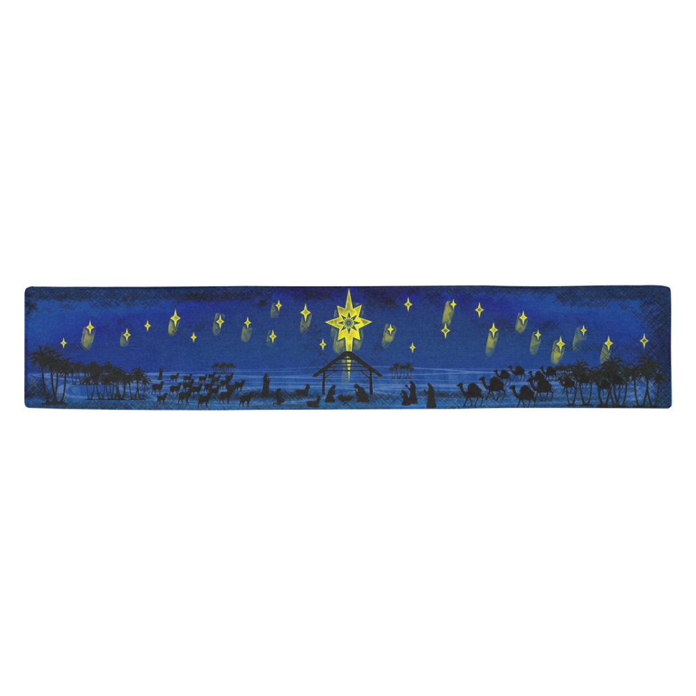 Nativity Table Runner Table Runner 14x72 inch