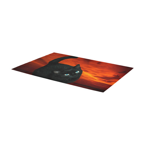 Cat and Red Sky Area Rug 7'x3'3''
