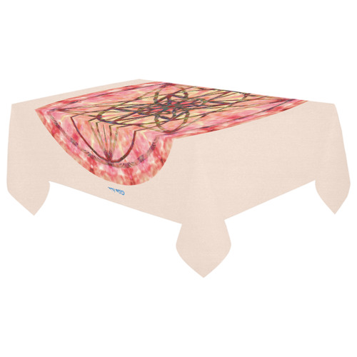 protection- vitality and awakening by Sitre haim Cotton Linen Tablecloth 60"x 104"