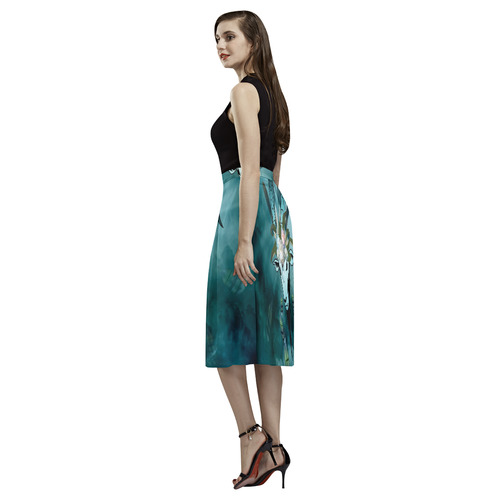 The billy goat with feathers and flowers Aoede Crepe Skirt (Model D16)