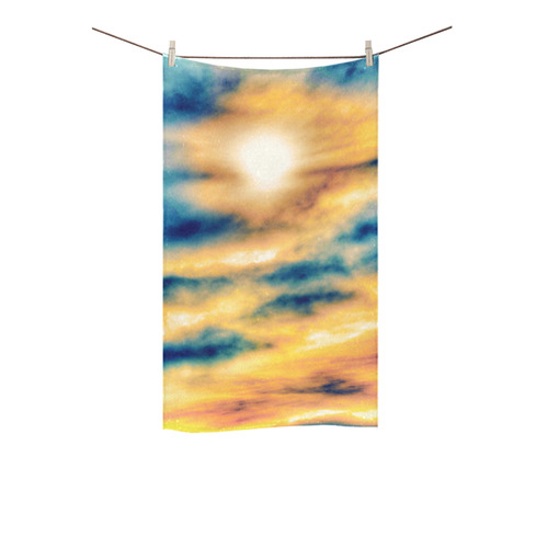 beautiful cloudy sunset sky in summer Custom Towel 16"x28"