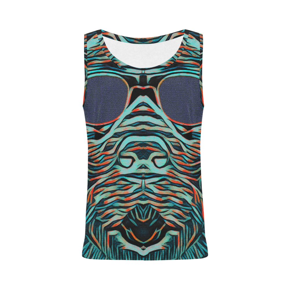 DOG WITH SUNGLASS All Over Print Tank Top for Women (Model T43)