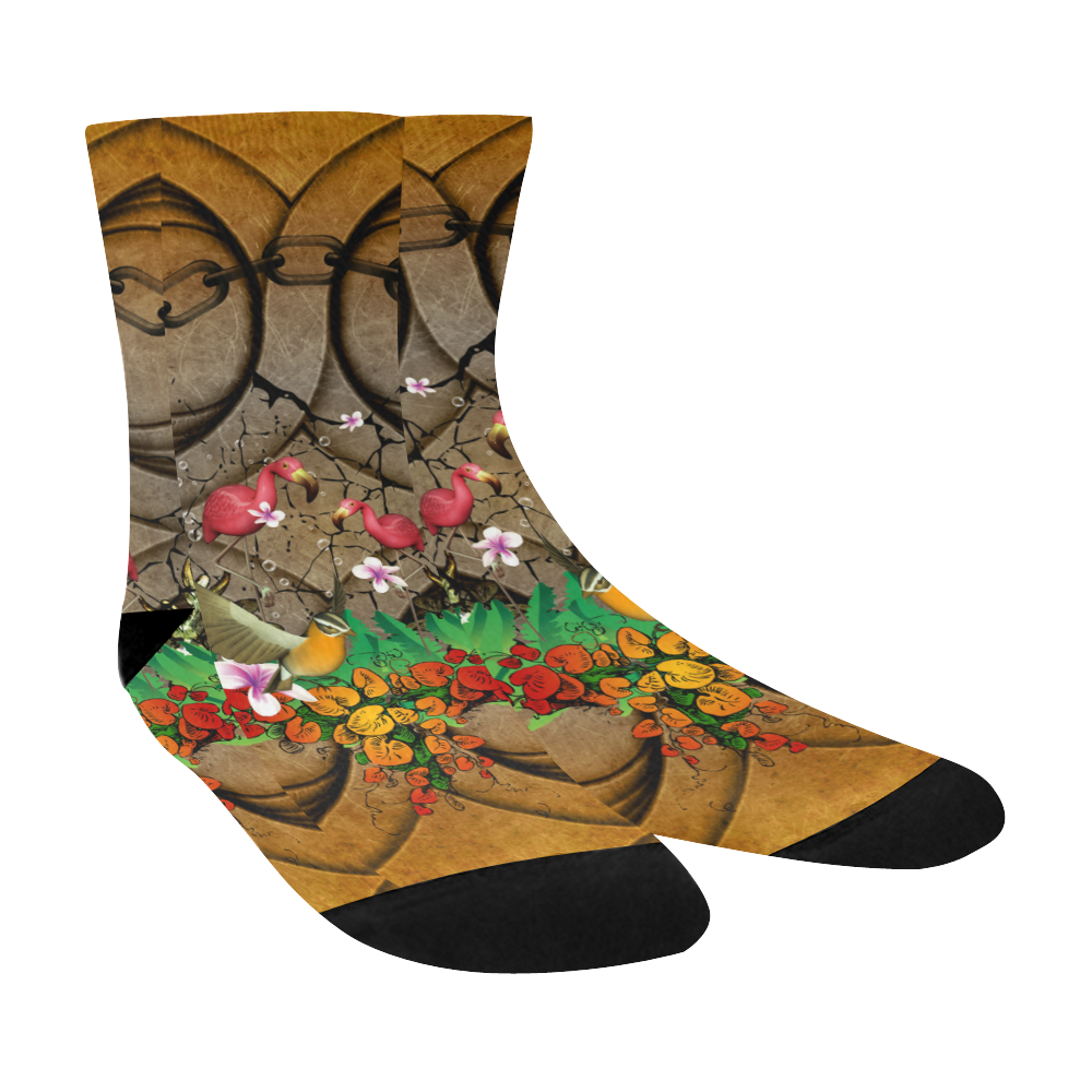 Wonderful tropical design Crew Socks